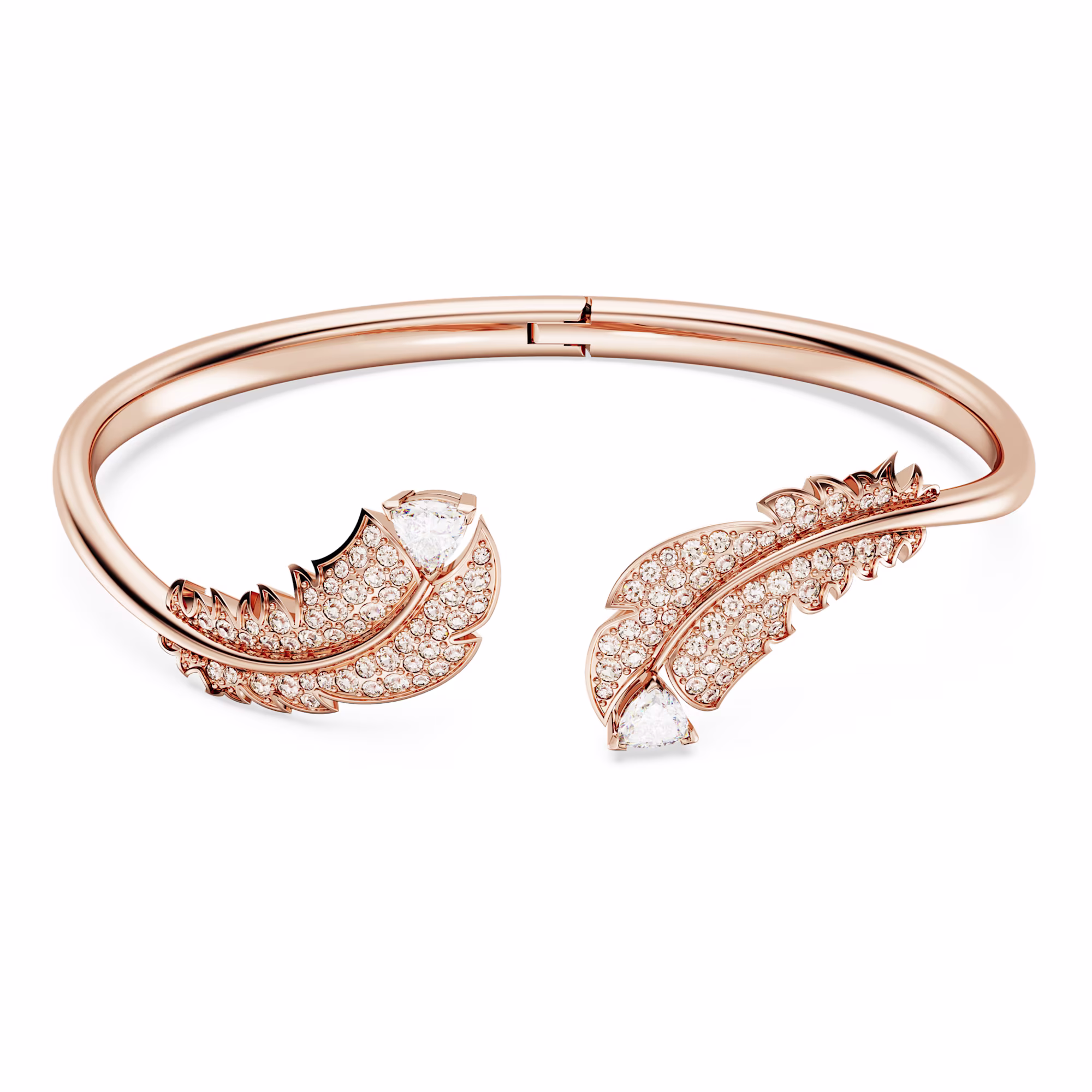 nice-bangle--feather--white--rose-gold-tone-plated-swarovski-5663478 (1)