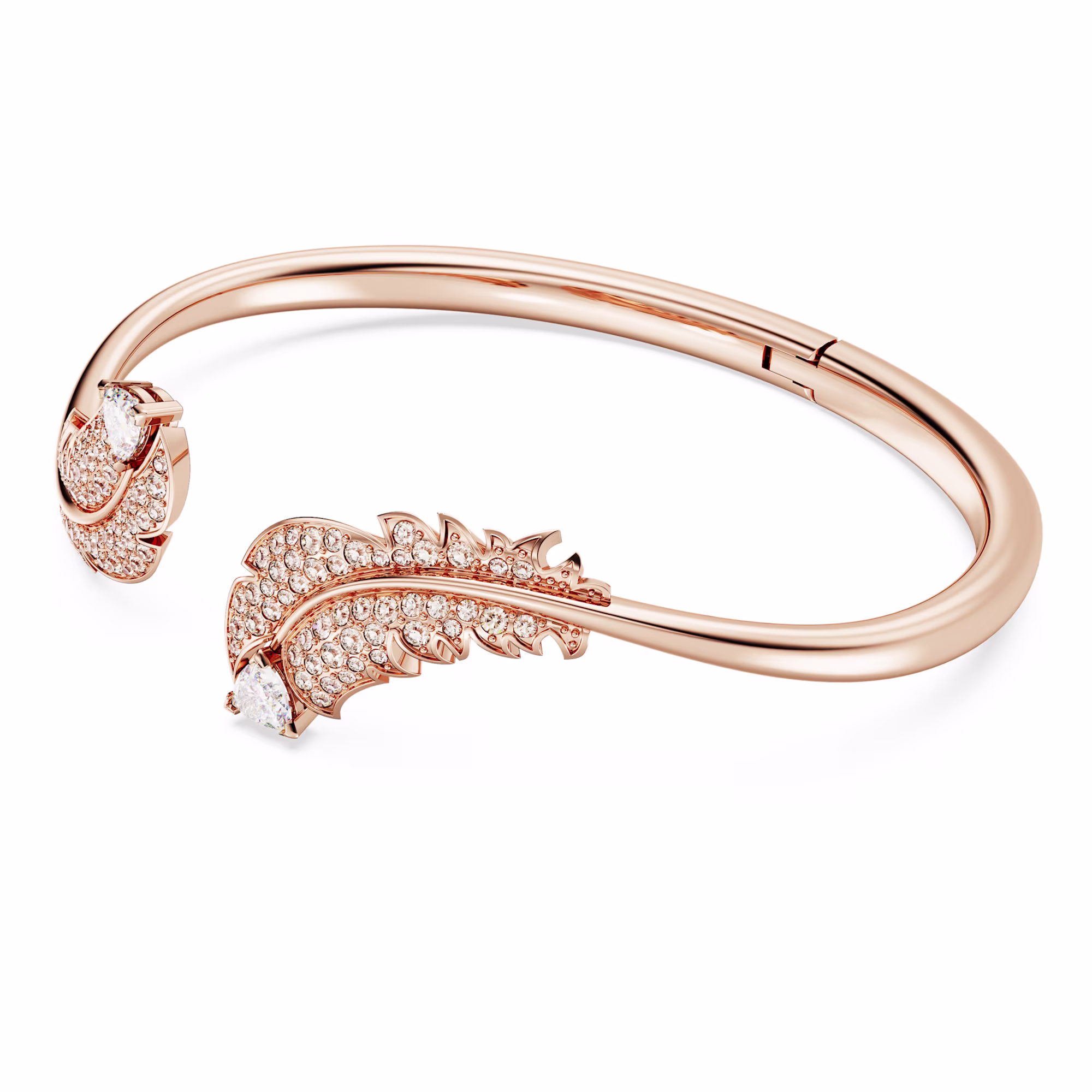 nice-bangle--feather--white--rose-gold-tone-plated-swarovski-5663478 (2)