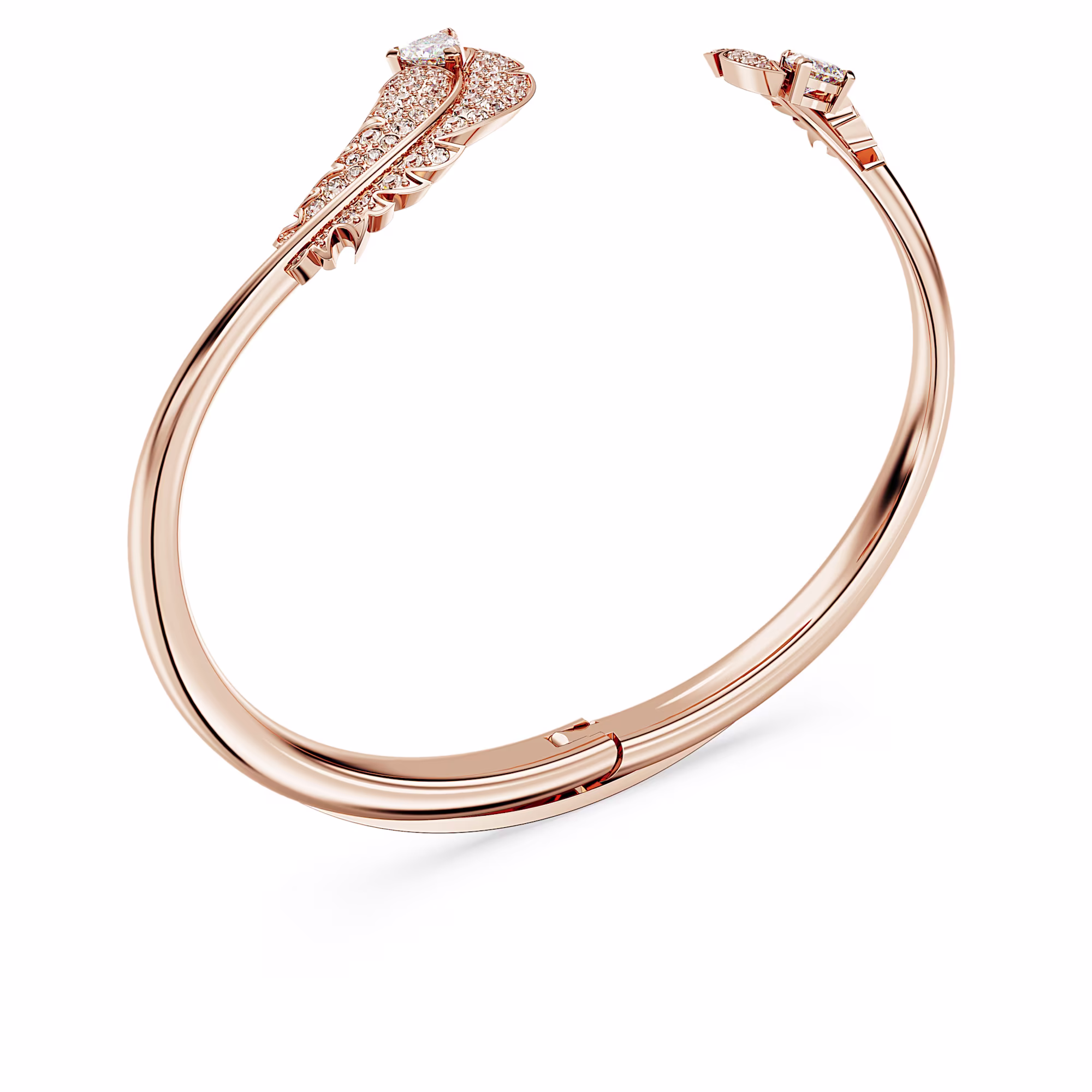 nice-bangle--feather--white--rose-gold-tone-plated-swarovski-5663478 (3)