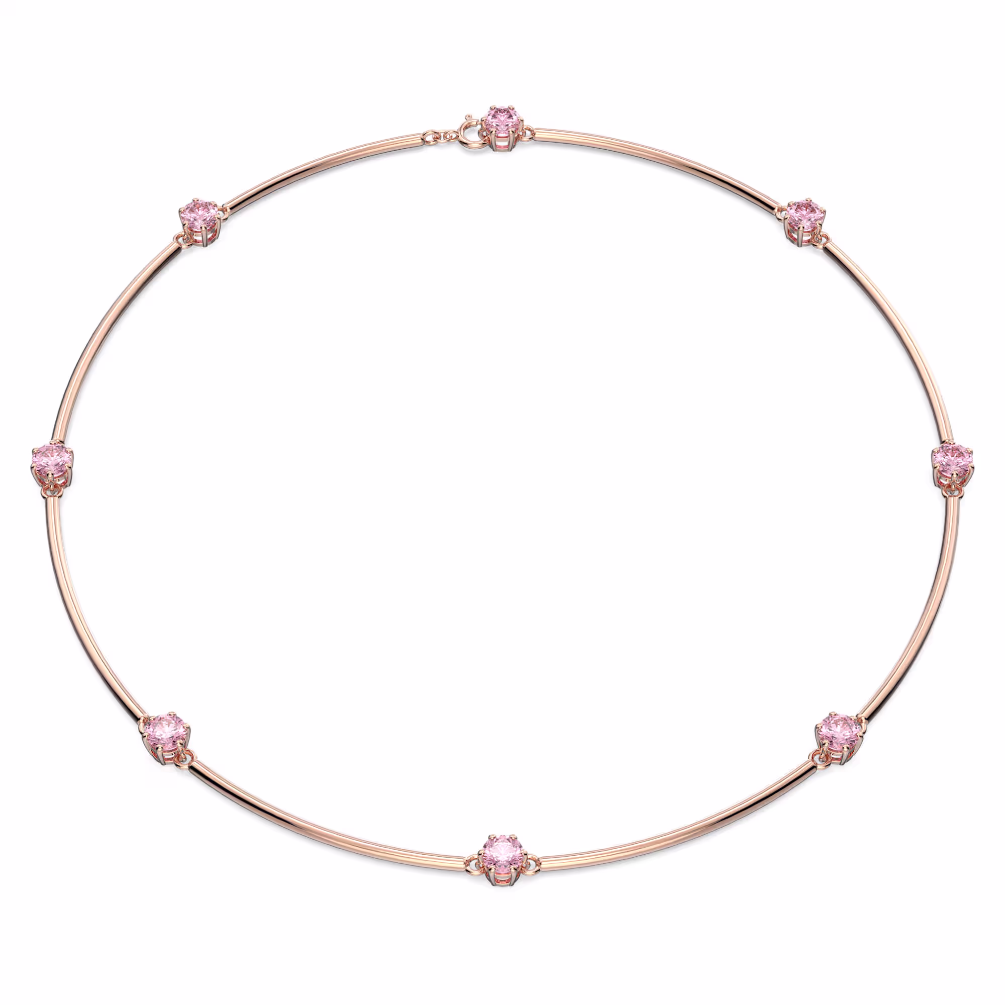 constella-necklace--round-cut--pink--rose-gold-tone-plated-swarovski-5640281