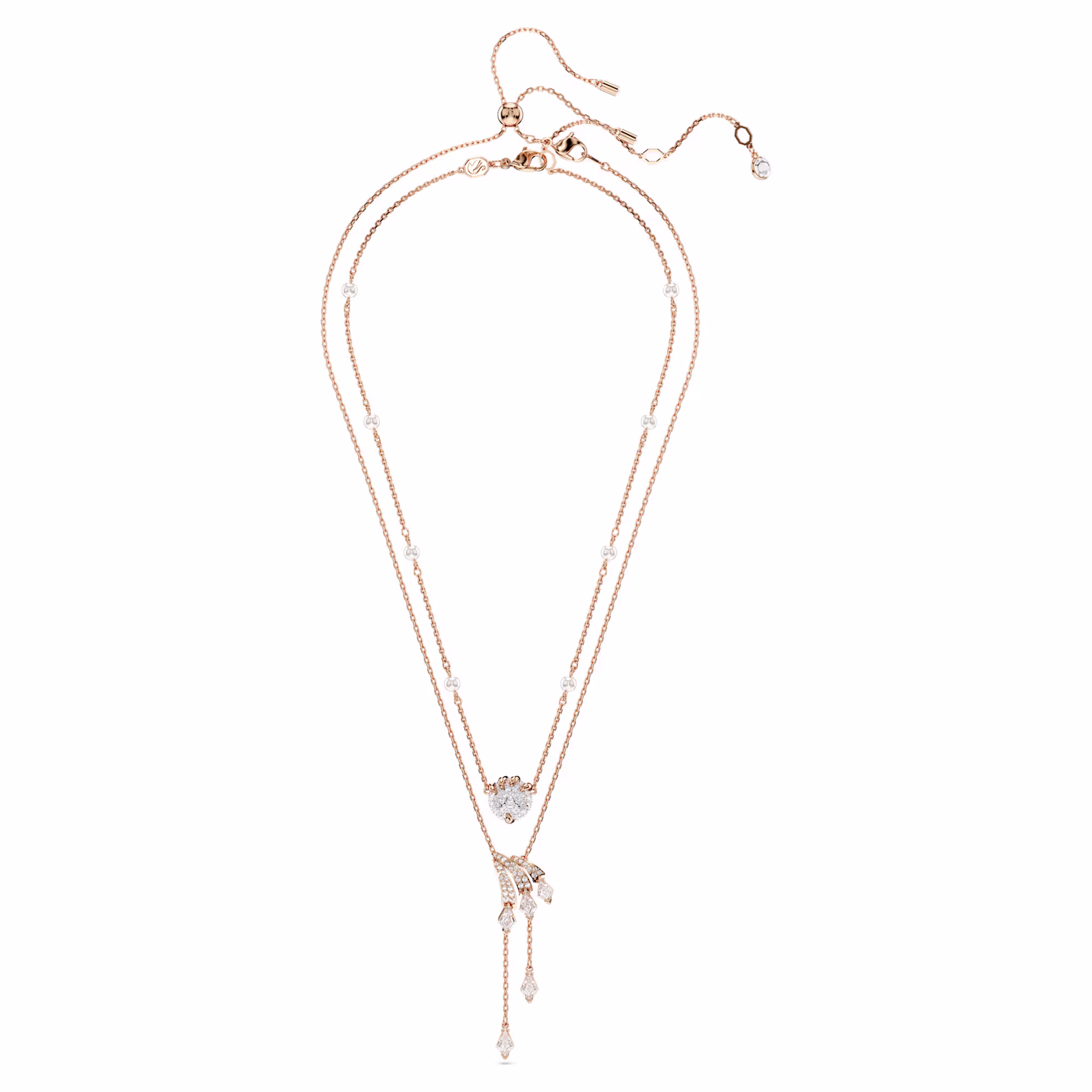 dragon-&-phoenix-necklace--set-(2)--crystal-pearl--dragon’s-claw--white--rose-gold-tone-plated-swarovski-5675817 (1)