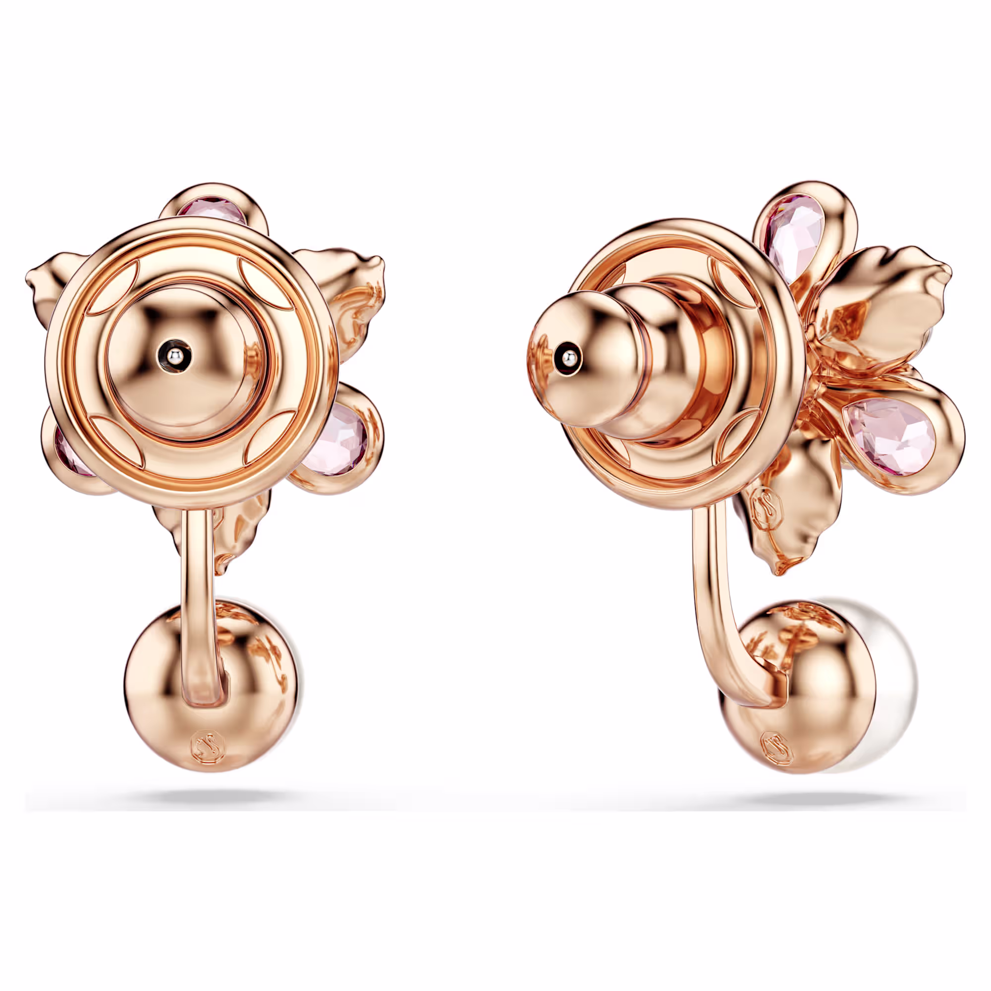 idyllia-earring-jackets--crystal-pearl--mixed-cuts--flower--multicolored--rose-gold-tone-plated-swarovski-5722100 (4)