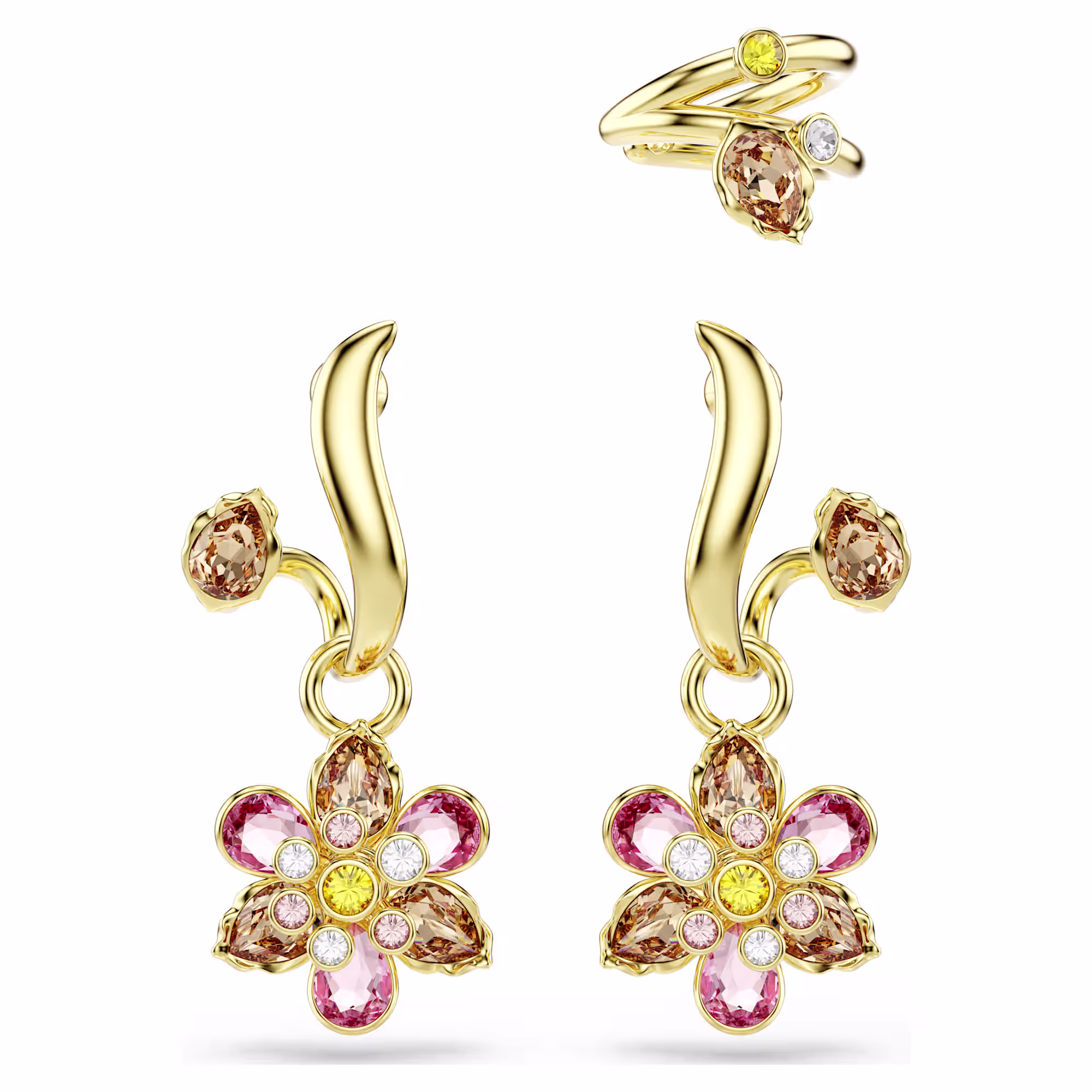 idyllia-earrings--set-(3)--mixed-cuts--flower--multicolored--gold-tone-plated-swarovski-5732386 (4)