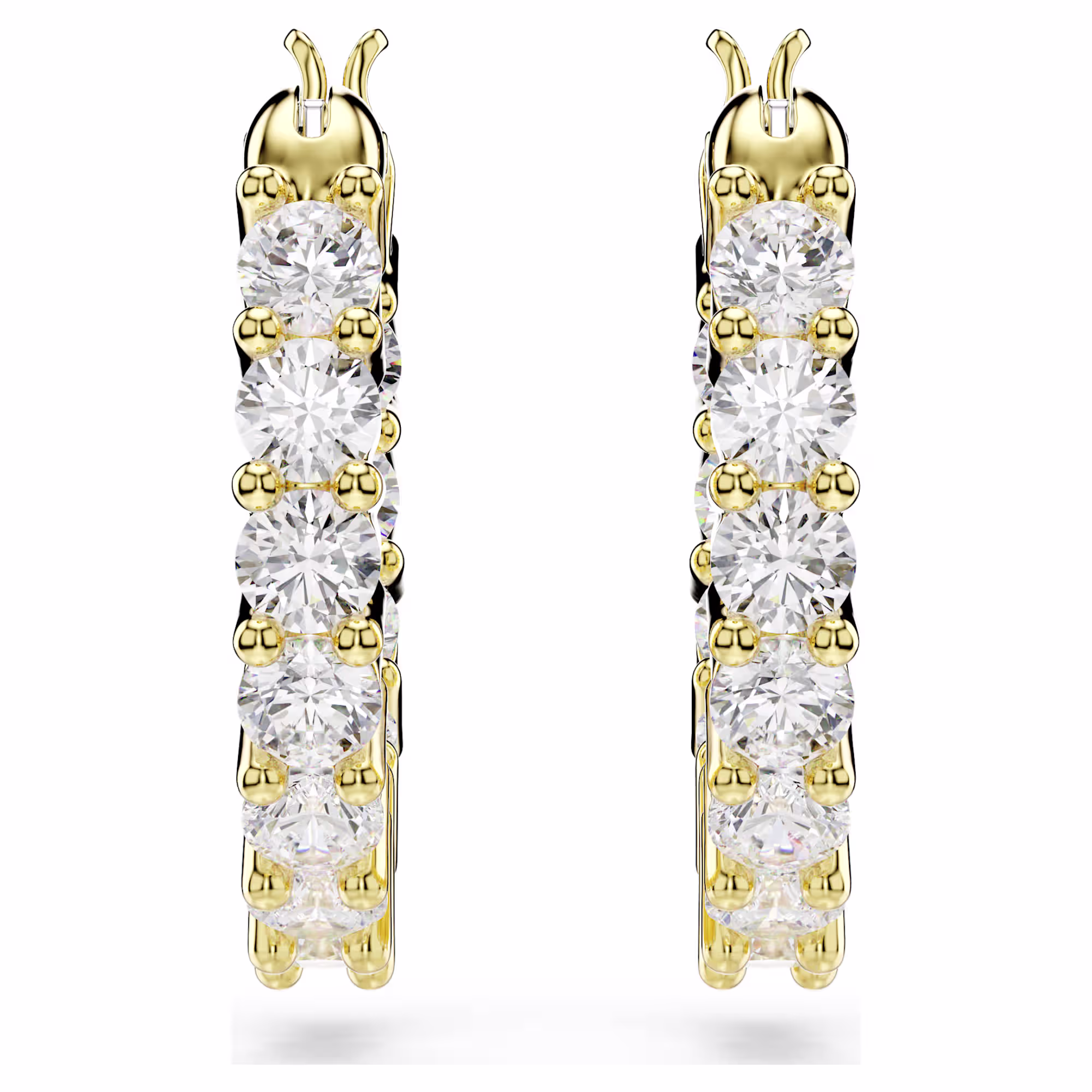matrix-vittore-hoop-earrings--round-cut--white--gold-tone-plated-swarovski-5733398 (2)