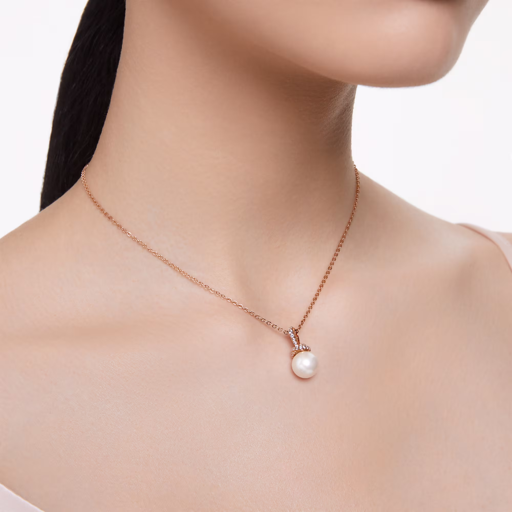originally-pendant--crystal-pearl--white--rose-gold-tone-plated-swarovski-5669523